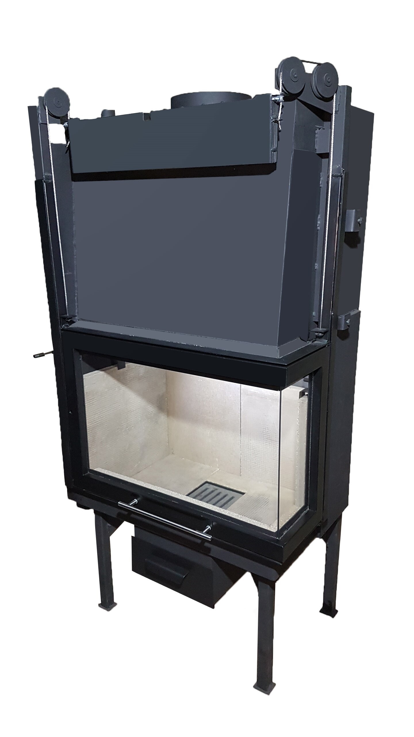 Teplovodní krbová vložka rohová s nerezovým výměníkem NORA 2 Teplovodní krbová vložka rohová s nerezovým výměníkem NORA 2